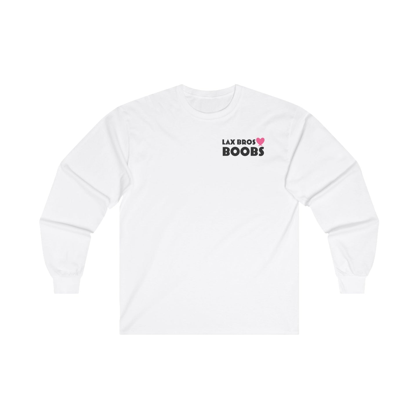 Lax Bro's Heart Boobs Long Sleeve Tee